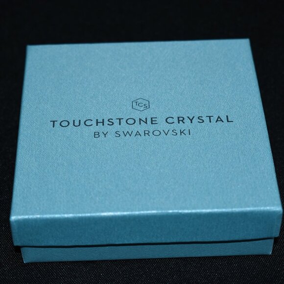 Touchstone Crystal by Swarovski Blush Bar Earrings 1291E New in box RARE! - Picture 3 of 5